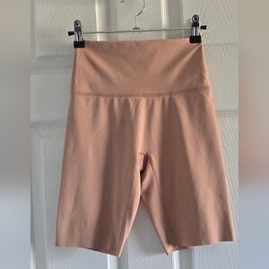 Offline By Aerie Real Me High Rise Tan Bike Shorts 8"